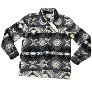 NWT-Scene & Heard Long Sleeve Printed Sherpa Shacket‎